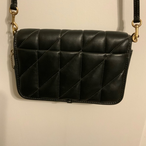 Coach Black Quilted Crossbody Bag with Gold Chain - Picture 6 of 8